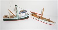 small wooden model boats