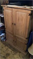 Handmade Knotty Pine Wardrobe Cabinet 24x40x58 in