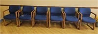 (6) SIDE CHAIRS BLUE