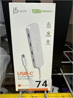 j5Create USB-C to 4-Port Type-C Gen 2 Hub