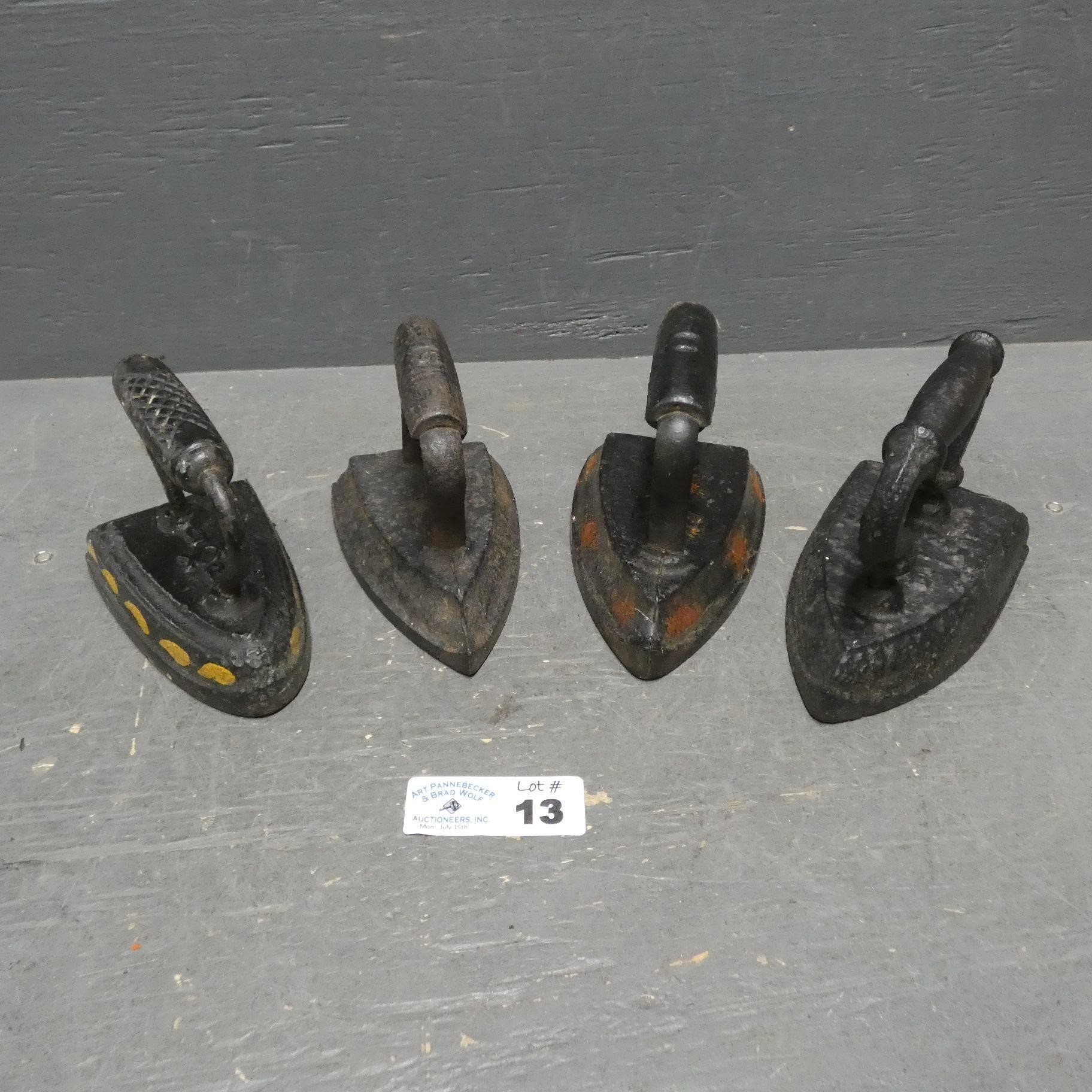 (4) Cast Sad Irons