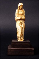 Antique Ivory Carving Virgin Mary