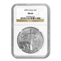 2009 American Silver Eagle Ms-69 Ngc