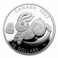 2023 Canada 1 Oz Proof Silver $15 Year Of Rabbit