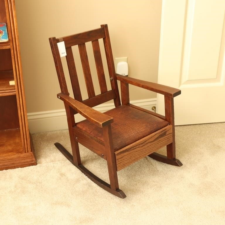 Antique child oak chair