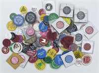 Lot of 100 Plastic Tokens, Mostly Florida