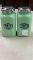 Pair of Jadeite Salt & Pepper Shakers