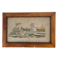 English needlework picture, Finding Fairies