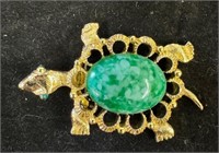 Vintage Turtle Brooch/ Necklace