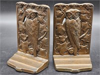 Bronze 5.5in Bookends w/ Owl Image