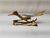 Vintage Brass Road Runner Decorative Bird