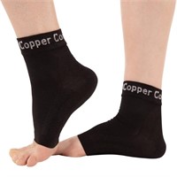 P4321  Copper Compression Foot Sleeve - L/XL