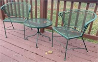 3 Piece Metal Patio Table/Chairs