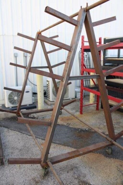 Shop-Built Material Rack on Casters, Approx. 6'W x