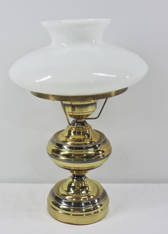 Brass Electric Hurricane Lamp