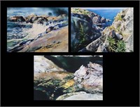 Mae H. Bertoni 3 Watercolors Landscapes