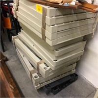 PLASTIC SHELVING UNITS WITH (10) SHELVES - 3' WIDE