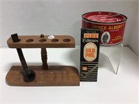Pipe Stand, Old Pal Cleaner, Prince Albert Tin