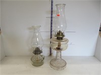 2 coal oil lamps