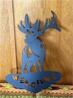 Metal Buck Welcome Sign