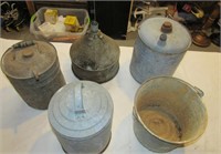 Galvanized Buckets & Gas Cans