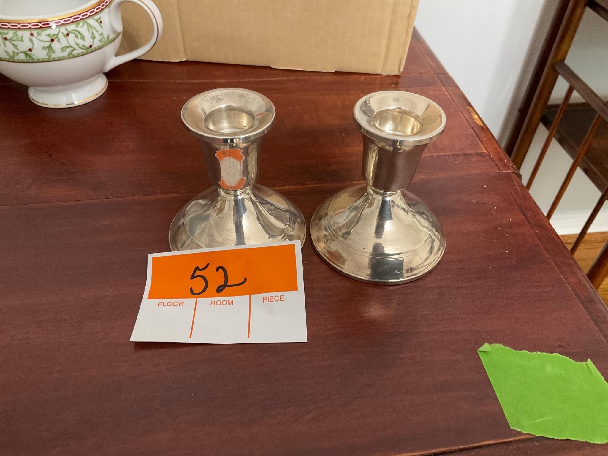 Sterling Silver Candle Holders