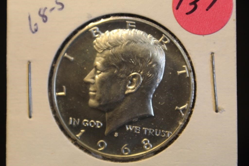 1968-S Uncirculated Kennedy Silver Half Dollar