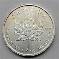 2020 CANADA MAPLE LEAF $5 COIN 1 OZ FINE SILVER