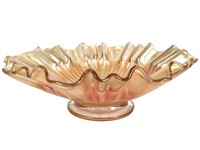 Fenton Marigold Lustre Stippled Smooth Rays Bowl