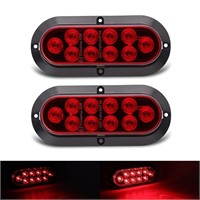 TMH 6" Oval Red LED Trailer Tail Light Surface