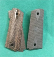 1911 grips checkered one wood, unknown maker, one