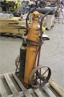 Welding Cart w/ Gas, Oxygen Tank, Hoses, Torch,