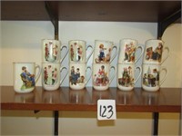 10 NORMAN ROCKWELL COFFEE CUPS