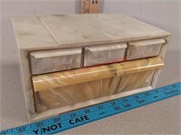 Vintage A-M bakelite? plastic organizer drawers