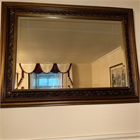 Large Gold framed mirror. 46" w X 34" T. Heavy.