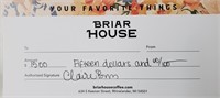 Briar House Gift Certificate