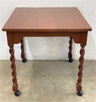 Wooden Table on Casters