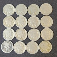 16 Buffalo Nickels 1926-1937