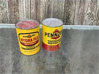 PENZOIL OUTBOARD MOTOR AND HYDRO FLOW CANS