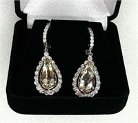 Stunning 14K Morganite & Diamond Earrings