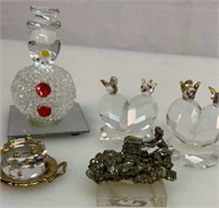 Glass and crystal figurines