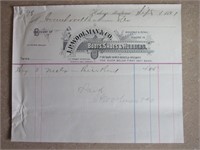 J. P. WOOLMAN CO. HELENA, MONT. 1891 RECEIPT HEAD