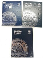 (3) Canadian Nickel Books Post 1965 (78+/- Coins)