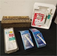 Group of tooth care accessories with vintage