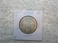 1918 Newfoundland .50 cent Sterling silver (VG12)