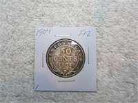 1904 Newfoundland .50 cent Sterling silver (F12)