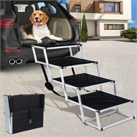 Extra Wide Dog Car Stairs for Large Dogs, Foldabls
