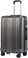 ULN-Coolife Luggage Expandable Suitcase PC+ABS wit