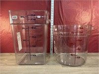 (2) Plastic Containers