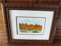 FRAMED AND MATTED WATERCOLOR
